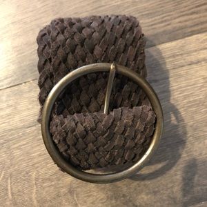 Gap brown suede braided belt
